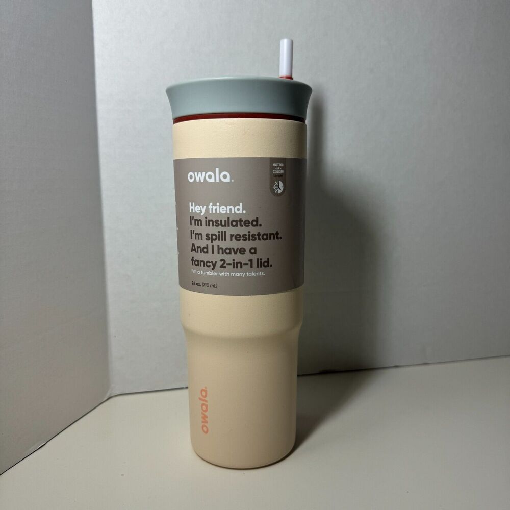 Owala 24oz Stainless Steel Straw Tumbler - Sandy Shores WITH Straw